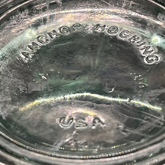 Vintage Anchor Hocking Light Green Tartan Juice Glasses Replacement 4” lot Of 4 - Picture 7 of 8